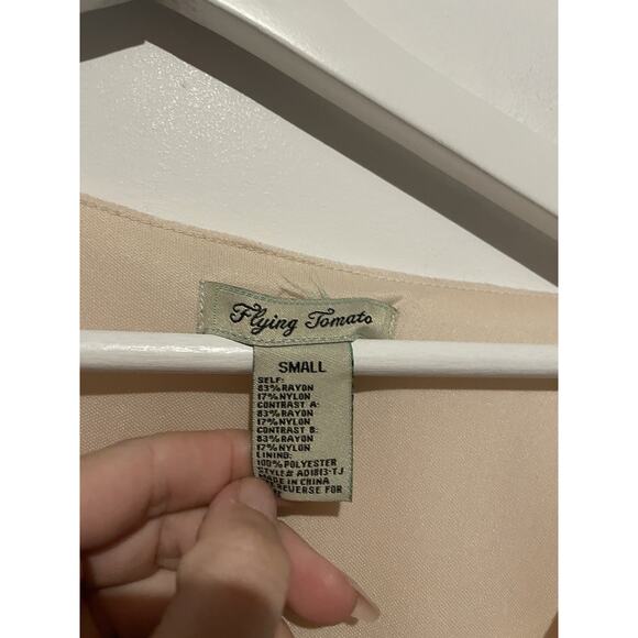 Flying Tomato Purple Lilac Cream Colorblock Maxi Dress sz Small - Picture 3 of 4